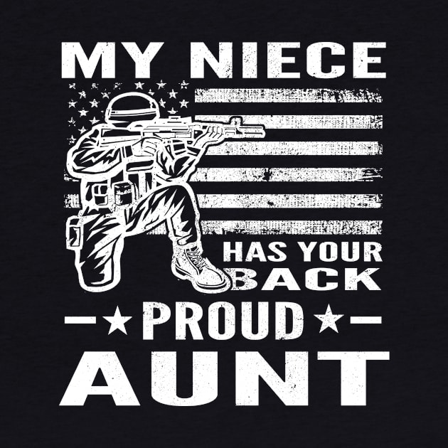 Distressed My Niece Has Your Back Proud Aunt by CoffeeandTeas